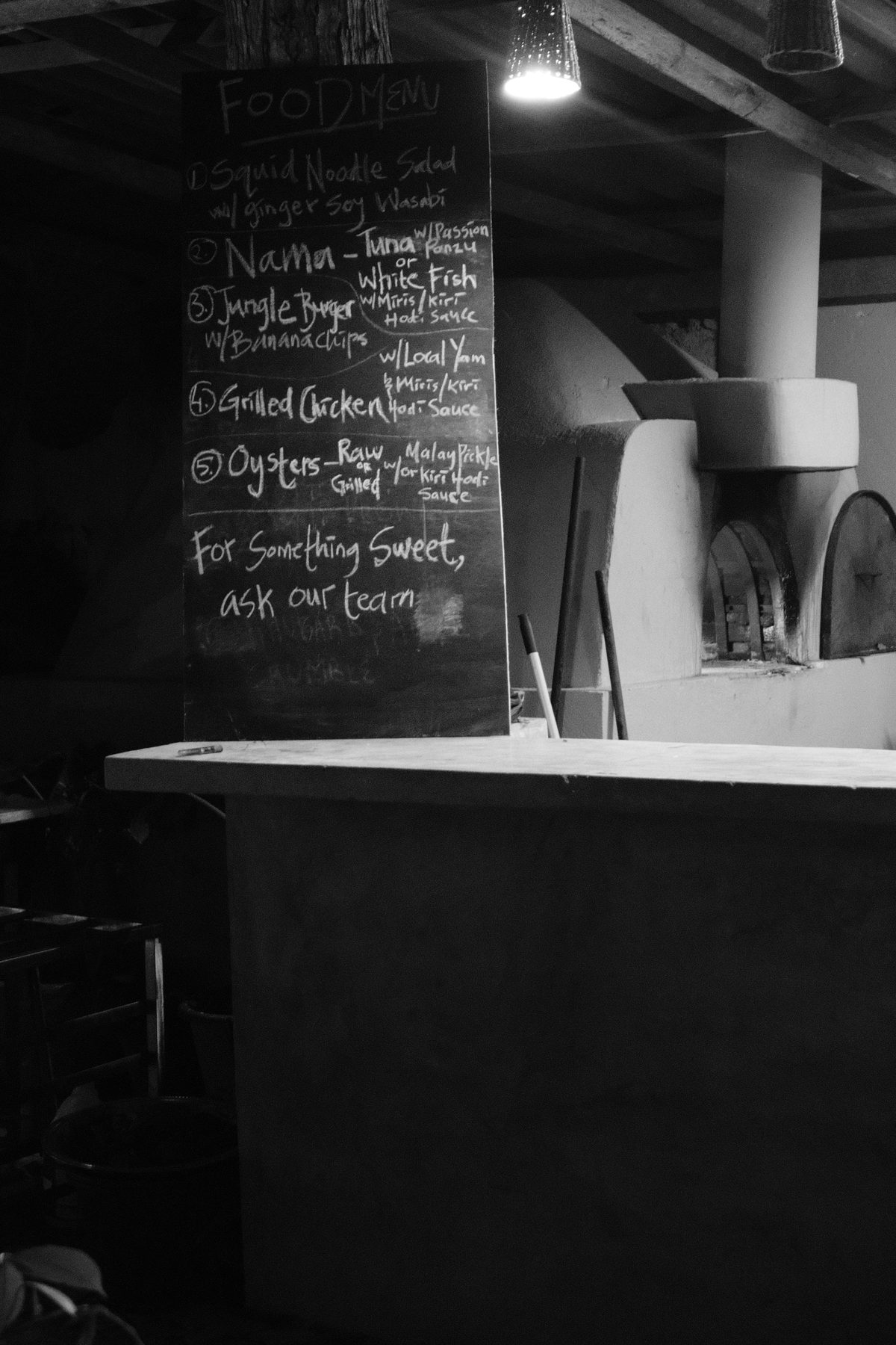 Kitchen menu board