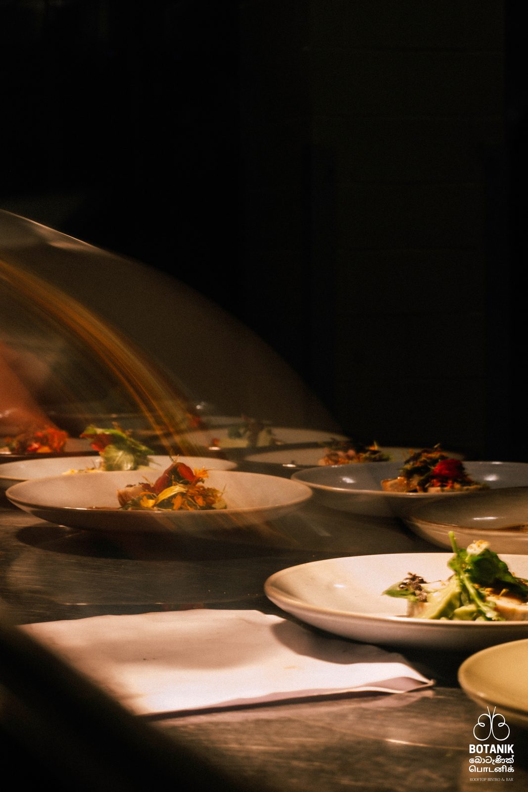 Plates in the dining room