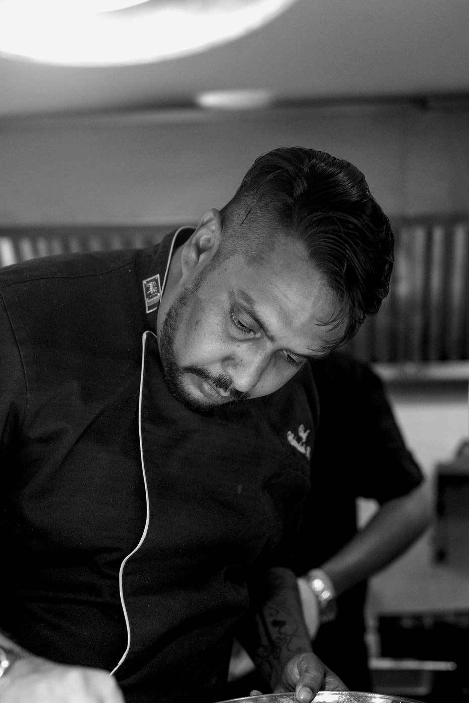 Chef Wishmalak Perera in the kitchen